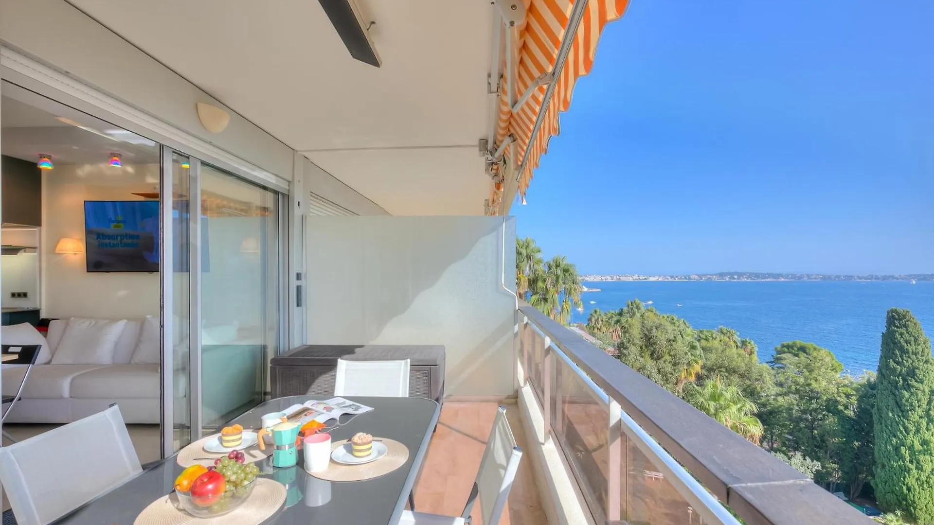 Apartment Studio La Mirandole Sea View - Happy Rentals Vallauris